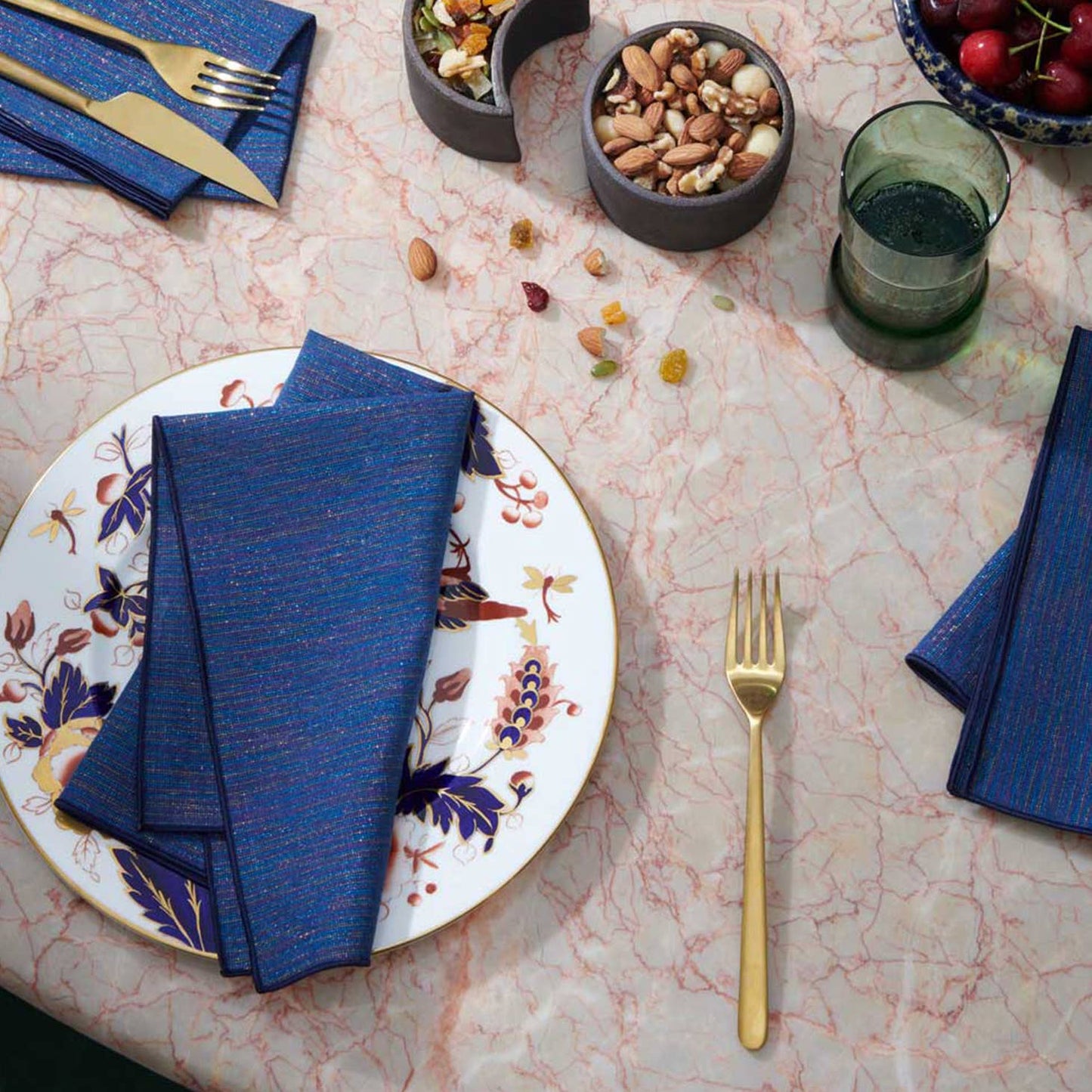 Atelier Saucier's Sapphire Linen Napkin Set