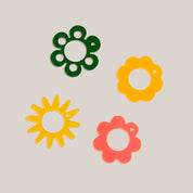 Lucite Napkin Rings | Rainbow Floral - Pretti.Cool