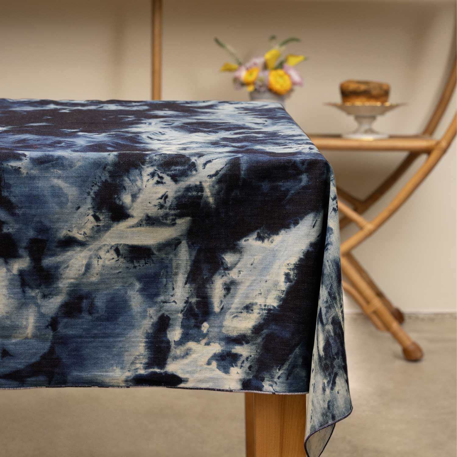Denim Tablecloth | Tie - Dye - Pretti.Cool