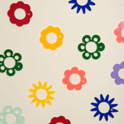 Lucite Napkin Rings | Rainbow Floral - Pretti.Cool