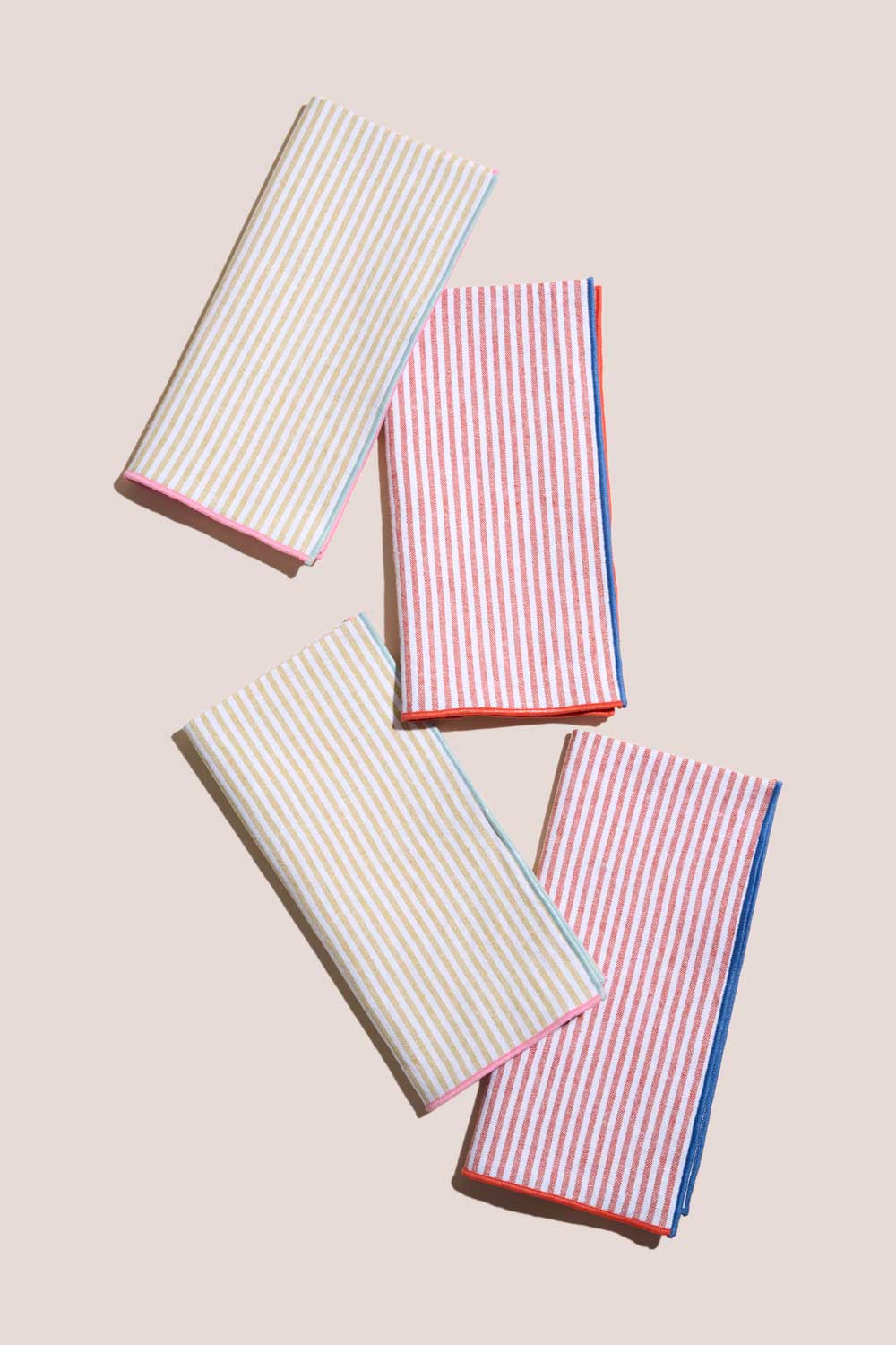 Linen Napkins, Set of 4 | Carnival Stripe