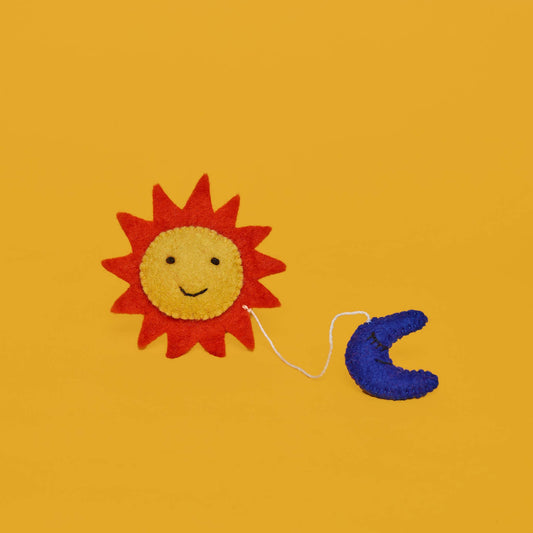 Wool Sun & Moon Cat Toy