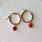 Charm Hoop Earrings | Hearts - Pretti.Cool