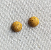 Pretti.Cool's Dome Earrings in Marigold Terrazzo.