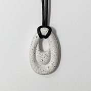 Ripple Concrete Necklace | White Terrazzo - Pretti.Cool