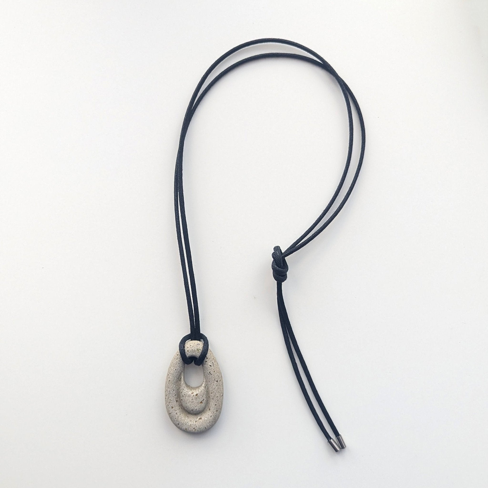 Ripple Concrete Necklace | Natural Terrazzo - Pretti.Cool