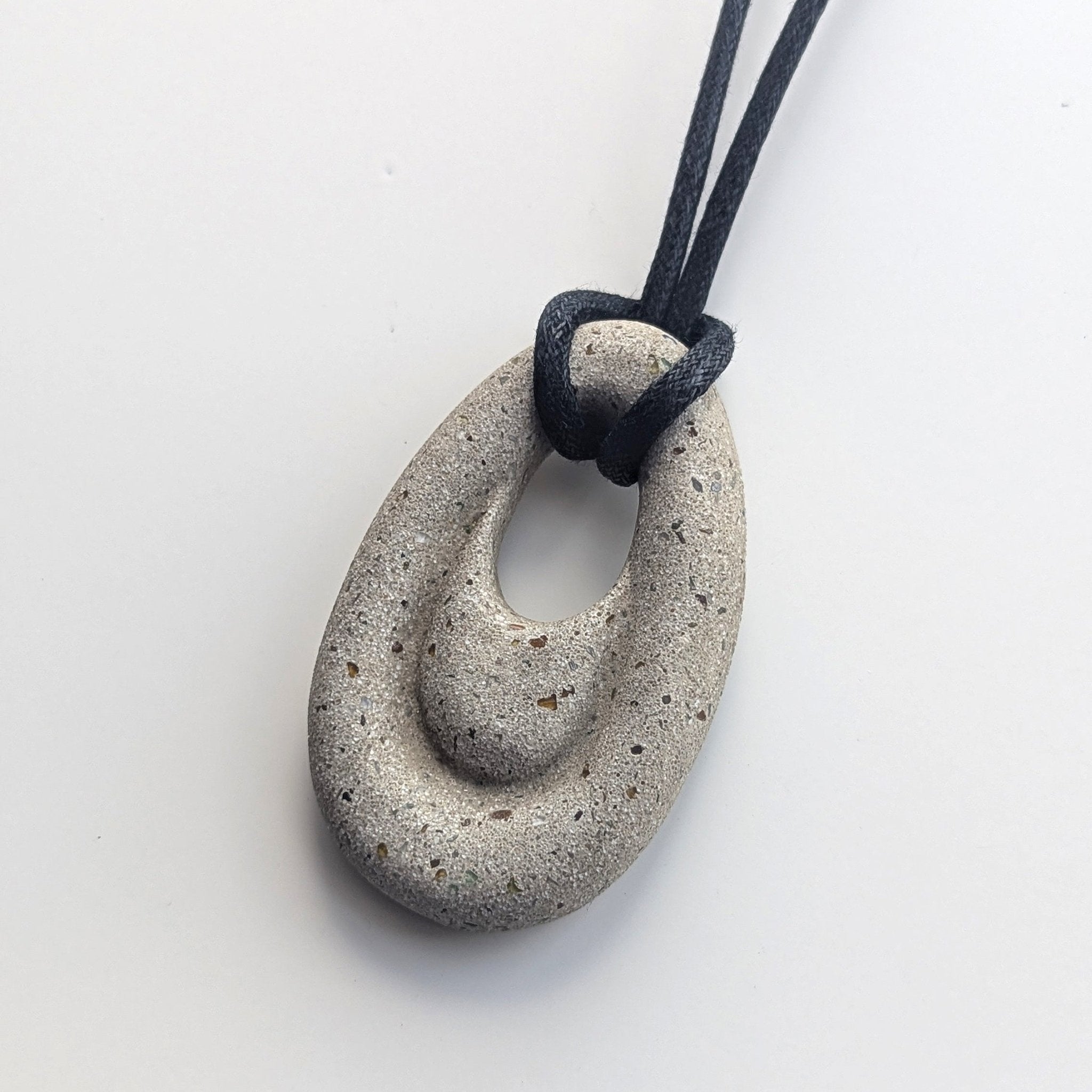 Ripple Concrete Necklace | Natural Terrazzo - Pretti.Cool