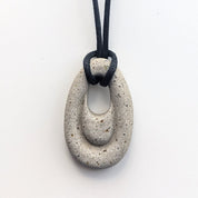 Ripple Concrete Necklace | Natural Terrazzo - Pretti.Cool