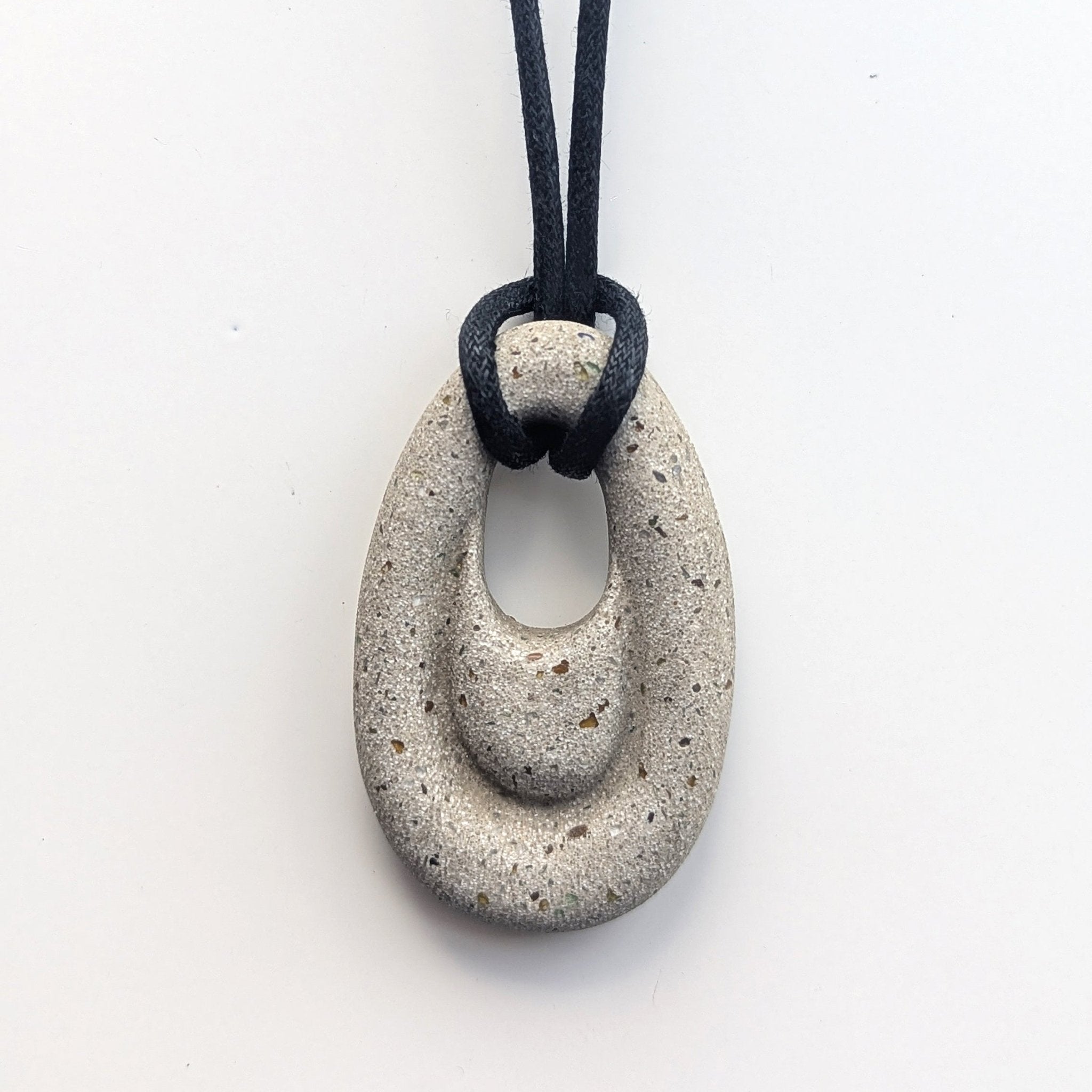 Ripple Concrete Necklace | Natural Terrazzo - Pretti.Cool