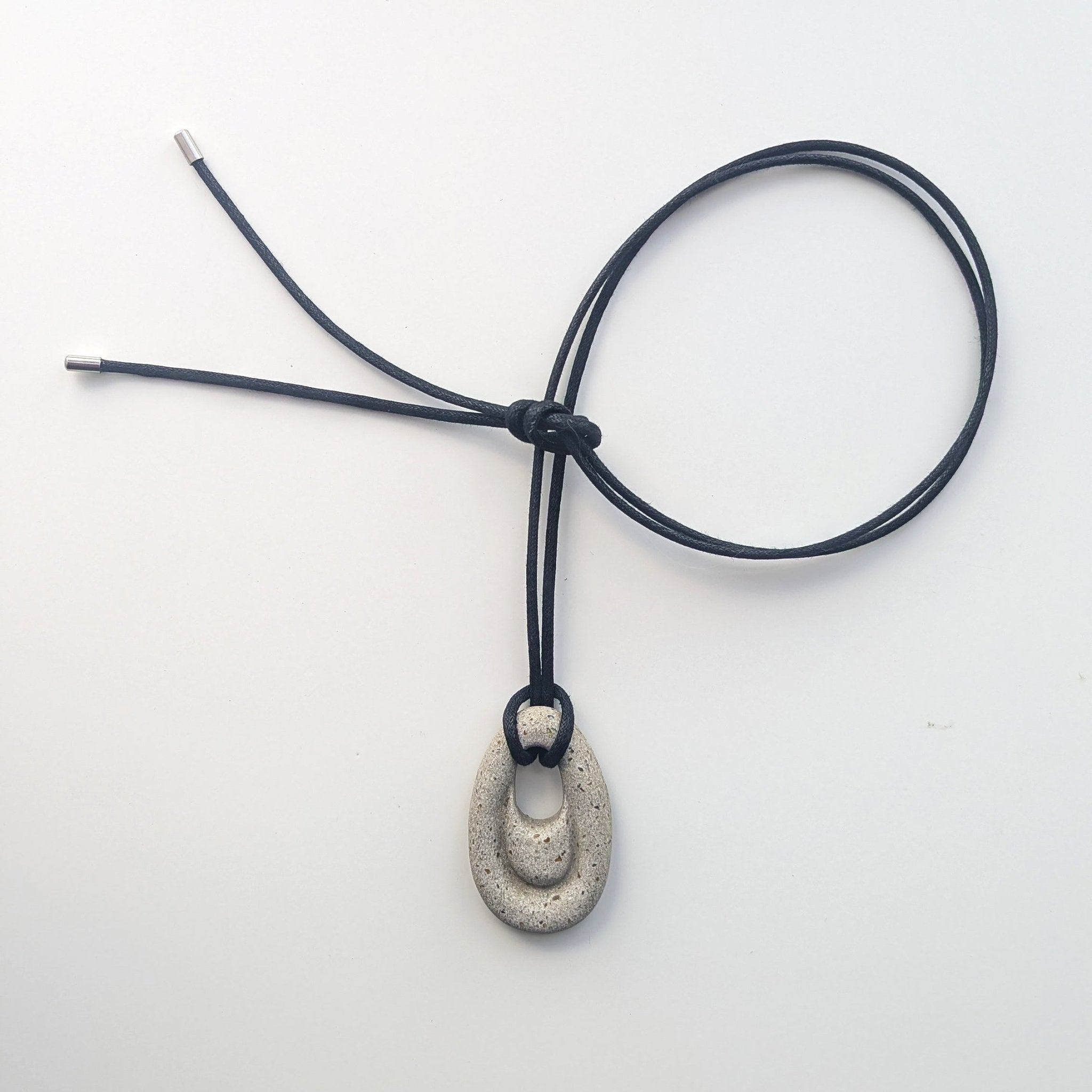 Ripple Concrete Necklace | Natural Terrazzo - Pretti.Cool