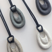 Ripple Concrete Necklace | Dark Green Terrazzo - Pretti.Cool