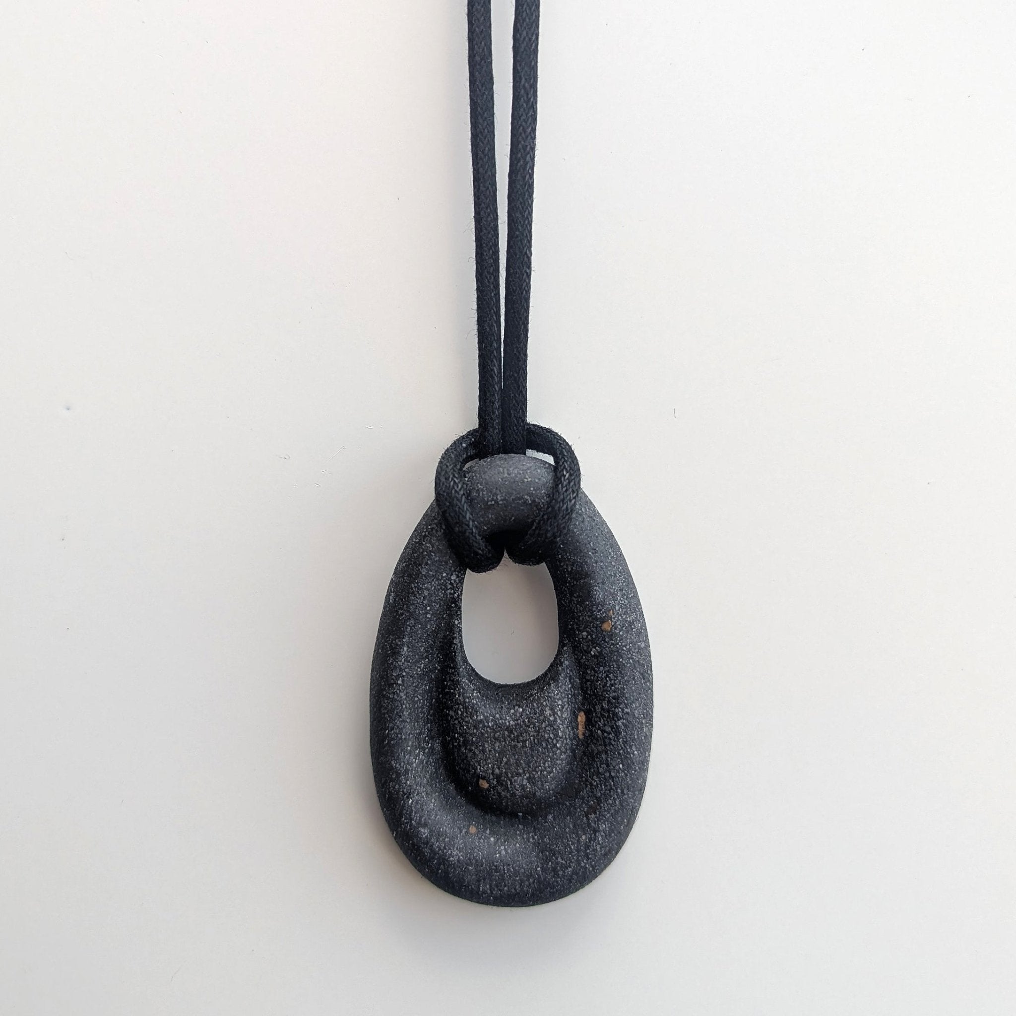 Ripple Concrete Necklace | Black Terrazzo - Pretti.Cool