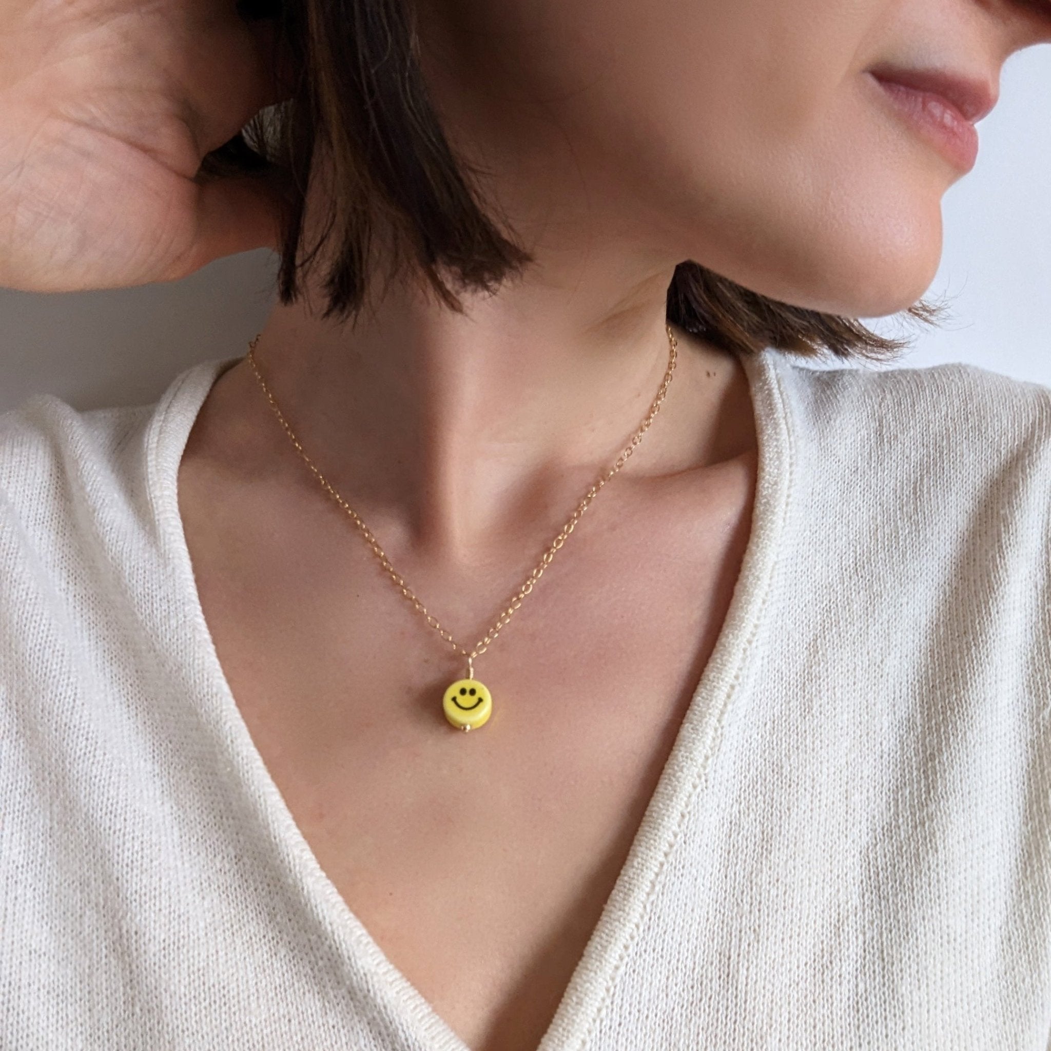Smiley Charm Necklace - pretti.cool