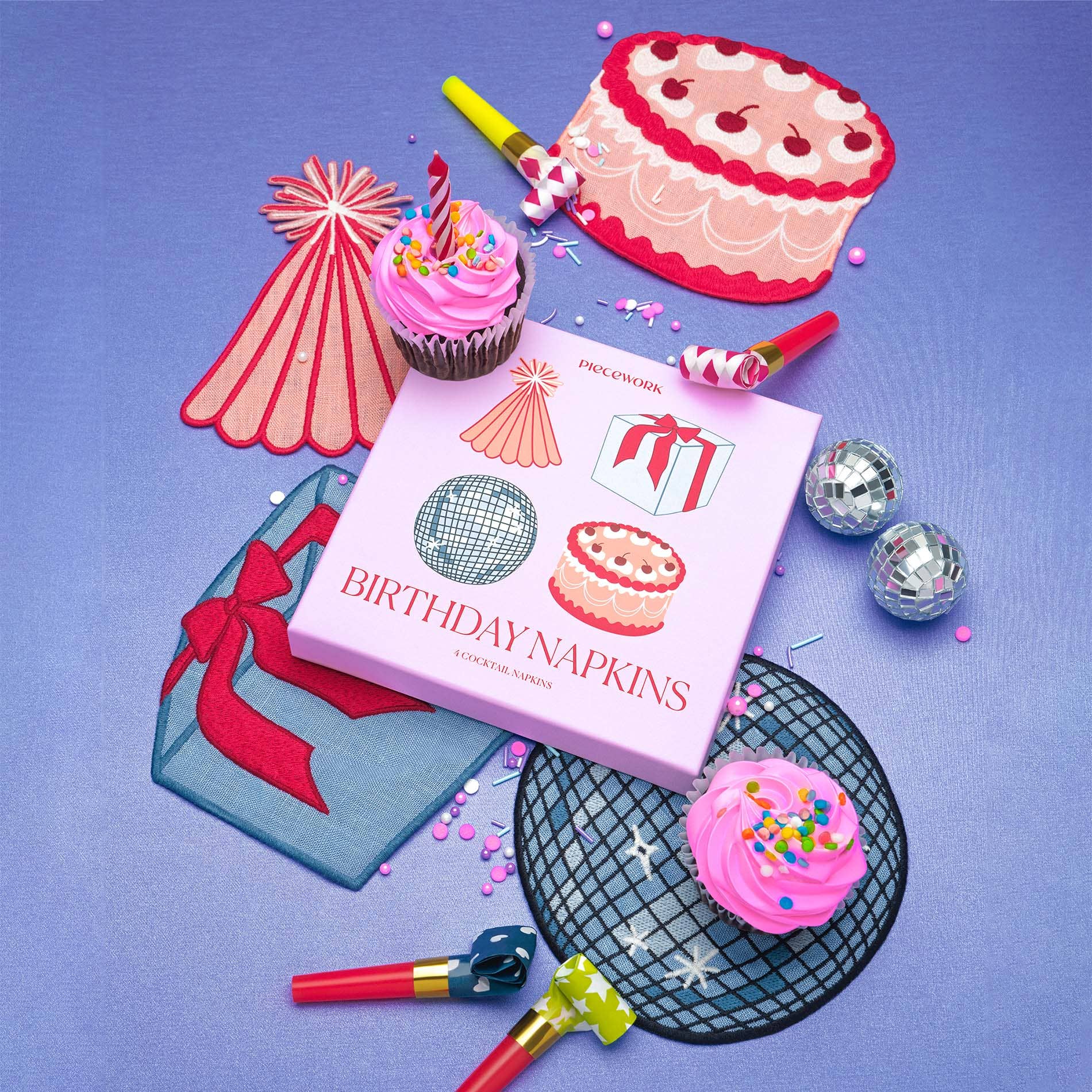 Birthday Cocktail Napkins, Set of 4 - Pretti.Cool