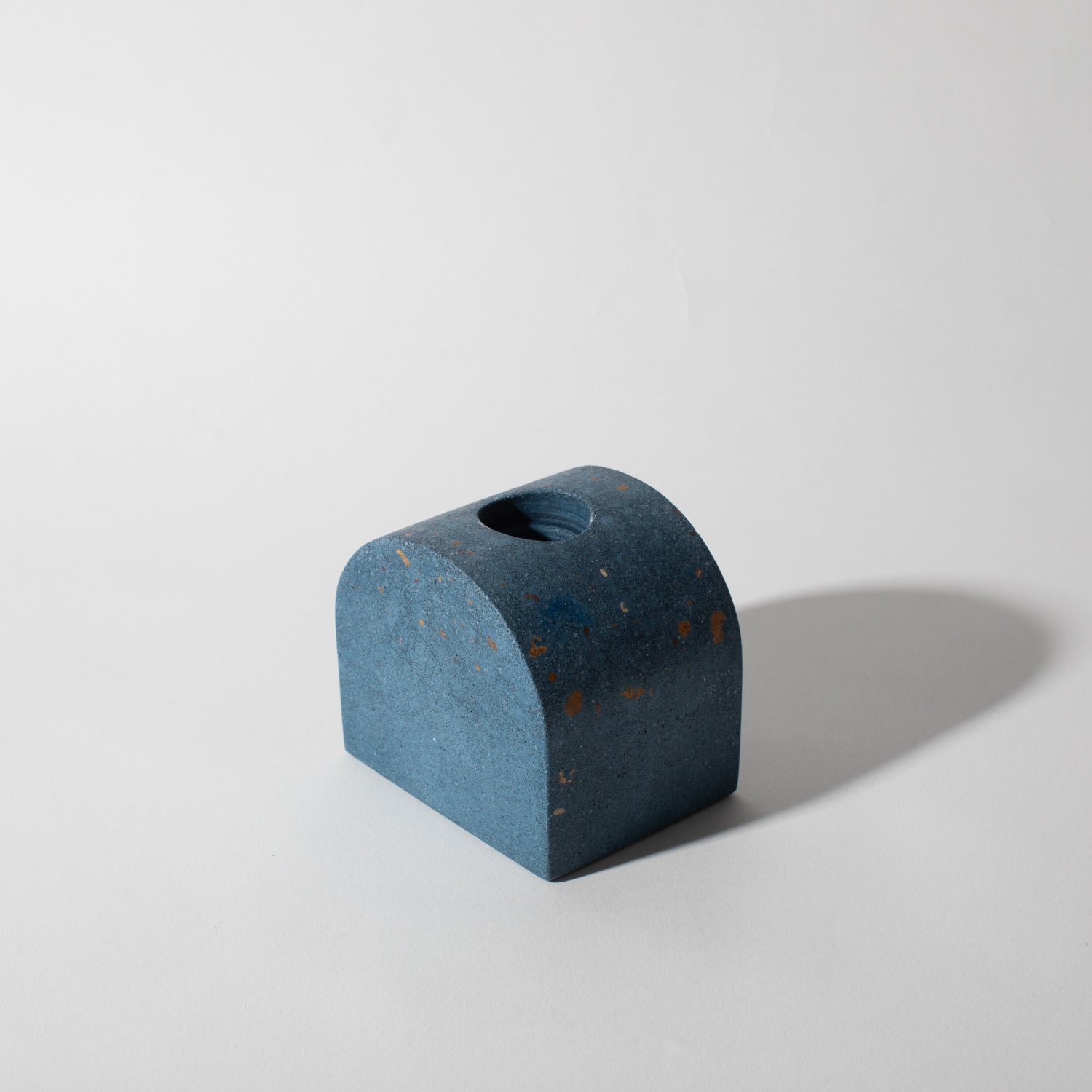 Pretti.Cool Block Candlestick Holders - Arch in Cobalt Terrazzo.