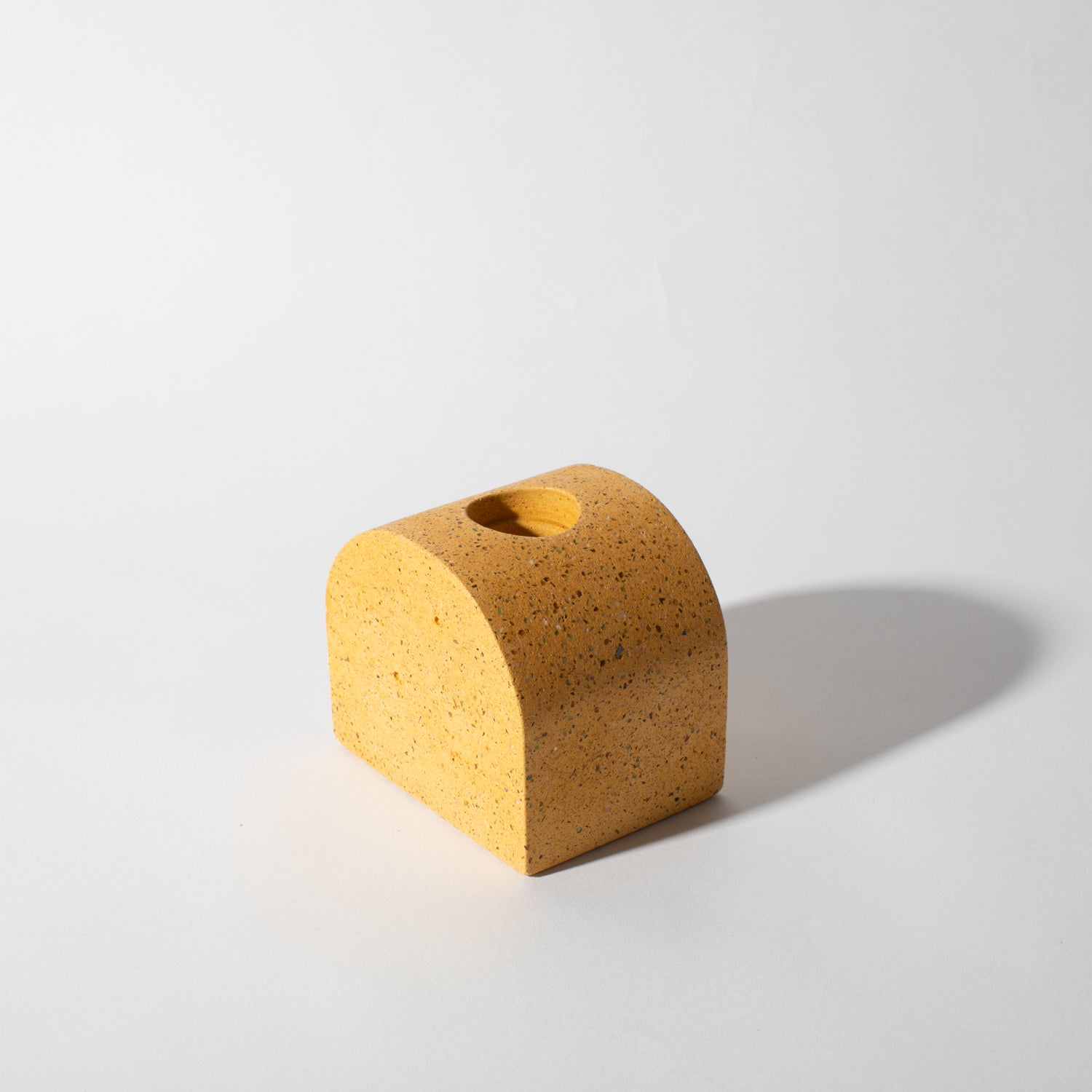 Pretti.Cool Block Candlestick Holders - Arch in Marigold Terrazzo.