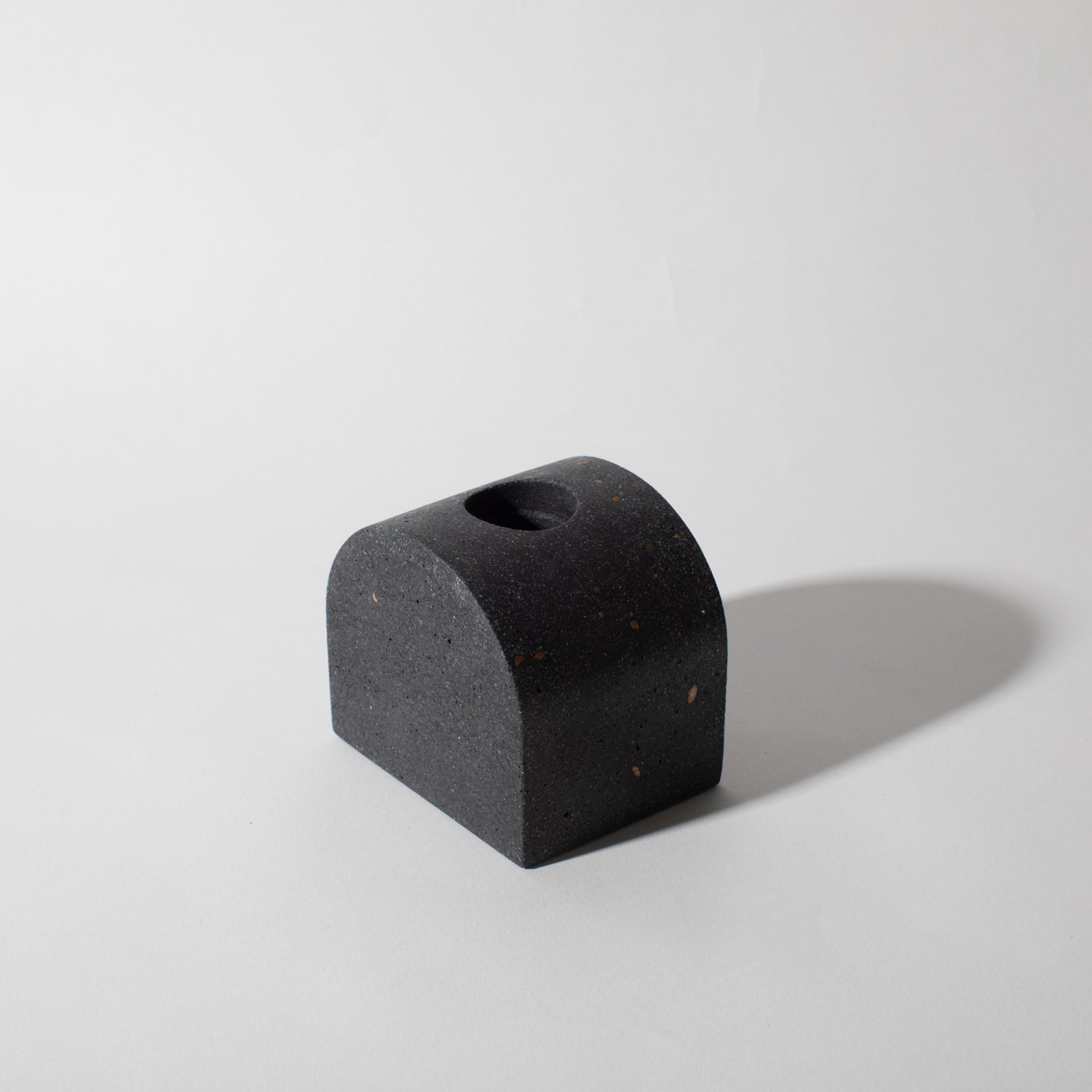 Pretti.Cool Block Candlestick Holders - Arch in Black Terrazzo.