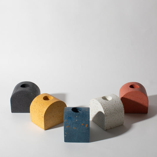 Pretti.Cool Block Candlestick Holders - Arch in all five colors.