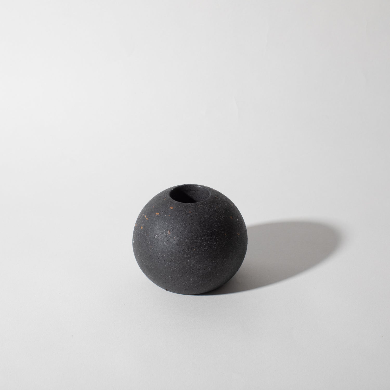 Pretti.Cool Block Candlestick Holders - Sphere in Black Terrazzo.