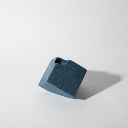 Pretti.Cool Block Candlestick Holders - Cube in Cobalt Terrazzo..