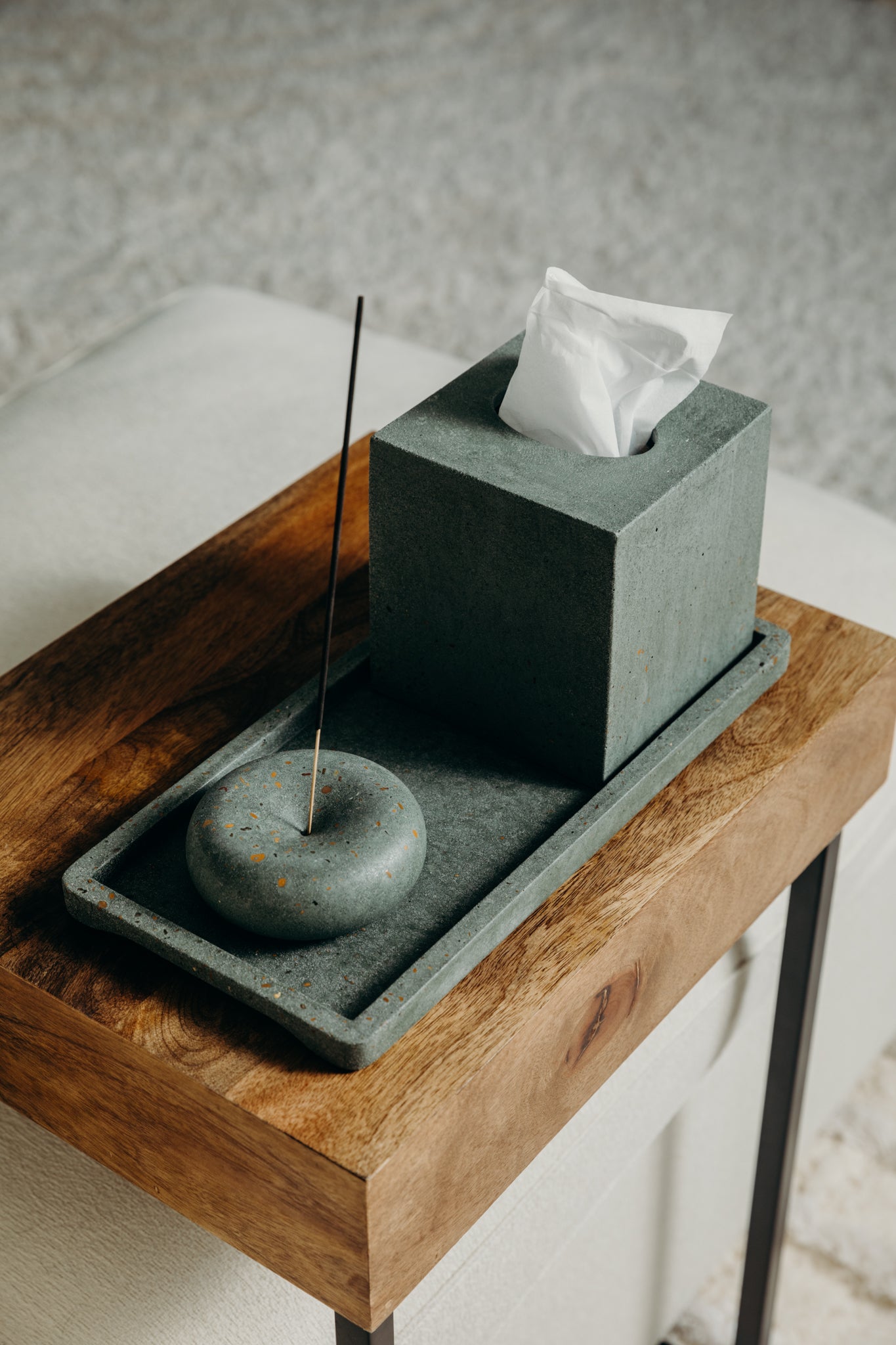 Bubble Incense Holder | Dark Green Terrazzo - Pretti.Cool