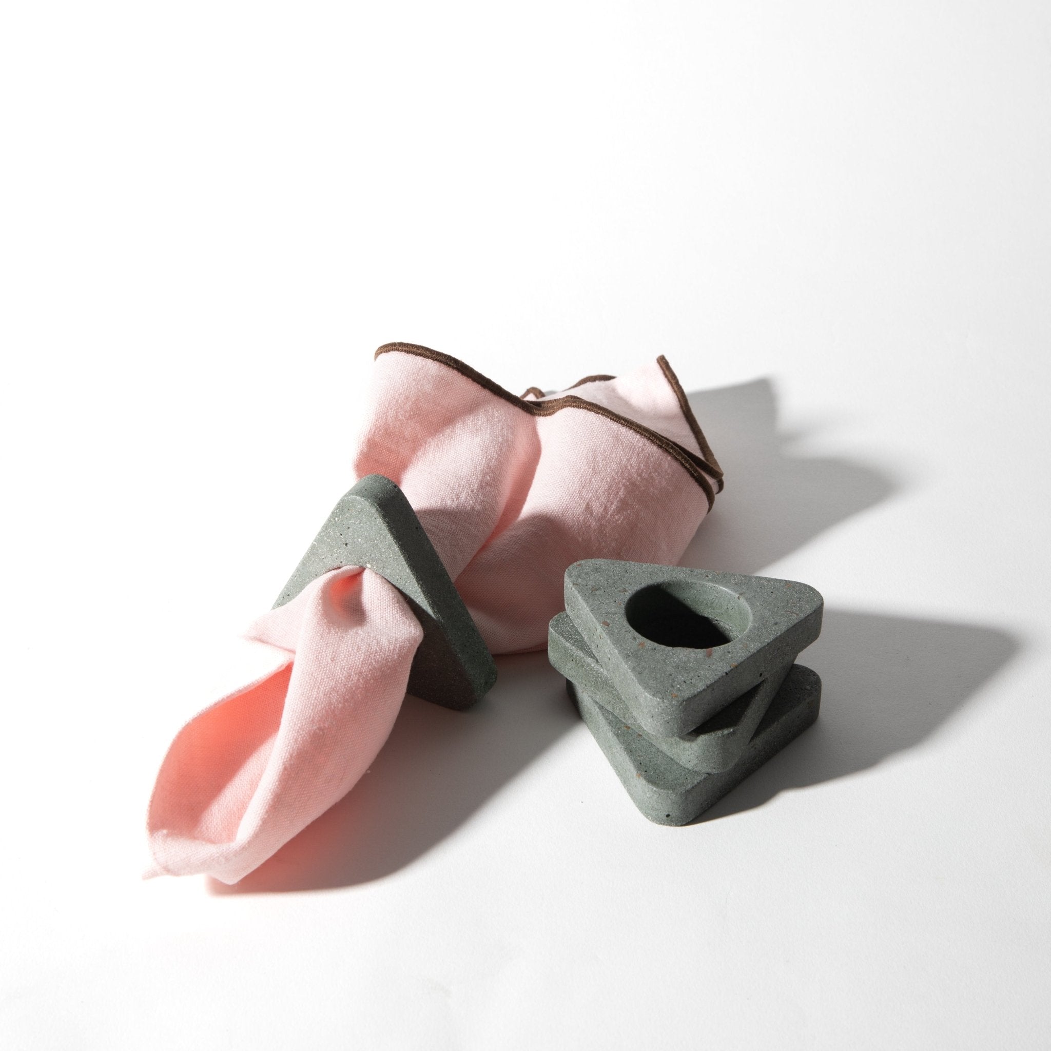 Napkin Ring Set | Dark Green Terrazzo - Pretti.Cool