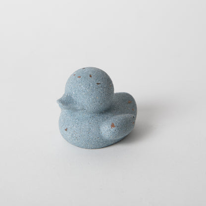mini "rubber" ducky in light blue terrazzo