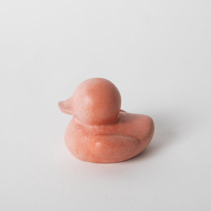 mini "rubber" ducky in pink & coral