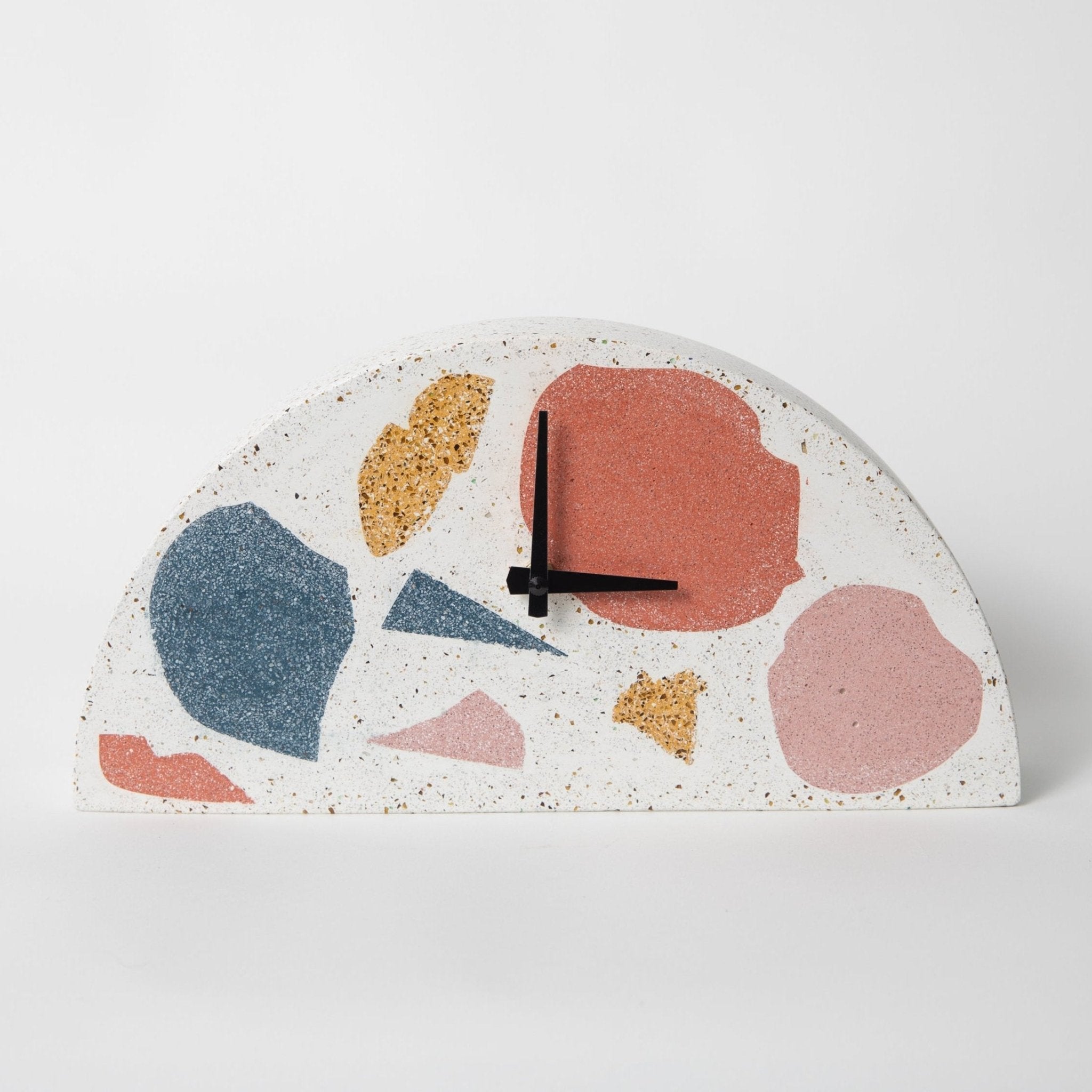 Mantle Clock | Multicolor Terrazzo - pretti.cool