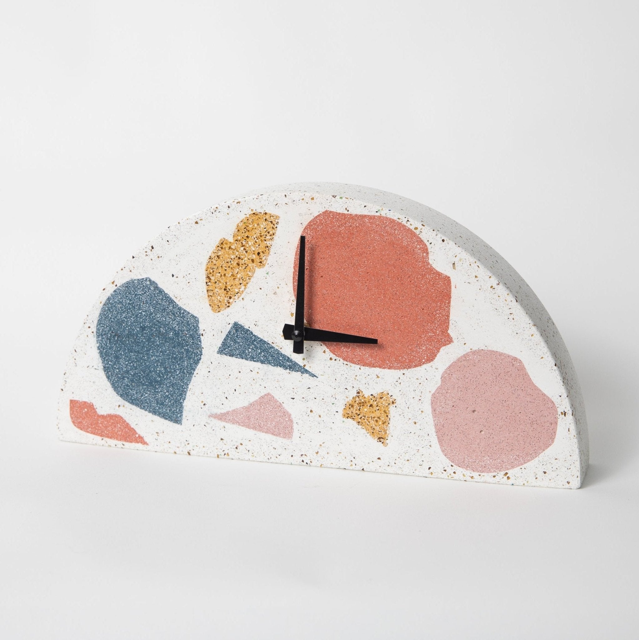 Mantle Clock | Multicolor Terrazzo - pretti.cool