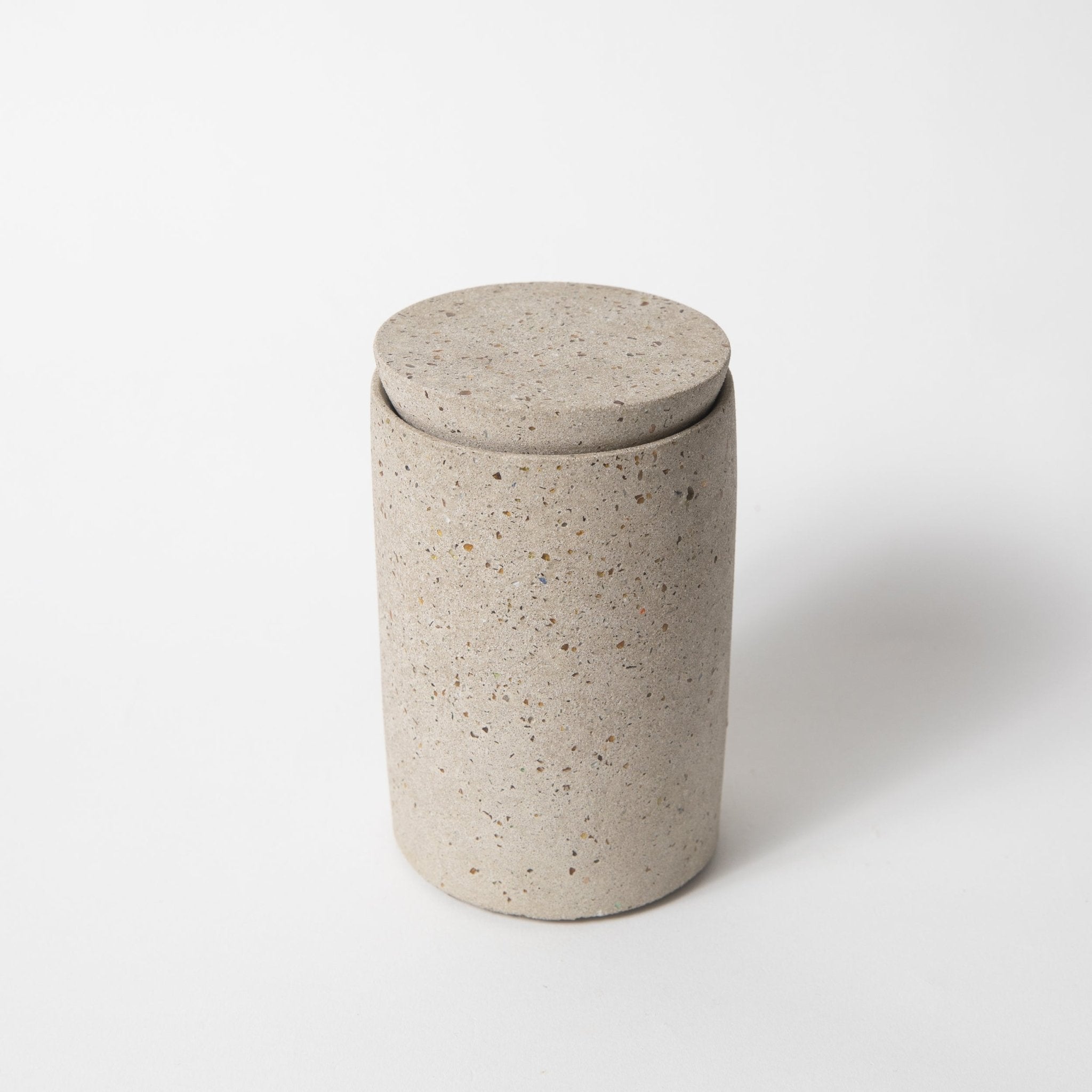 Cotton Swab Holder | Natural Terrazzo - pretti.cool