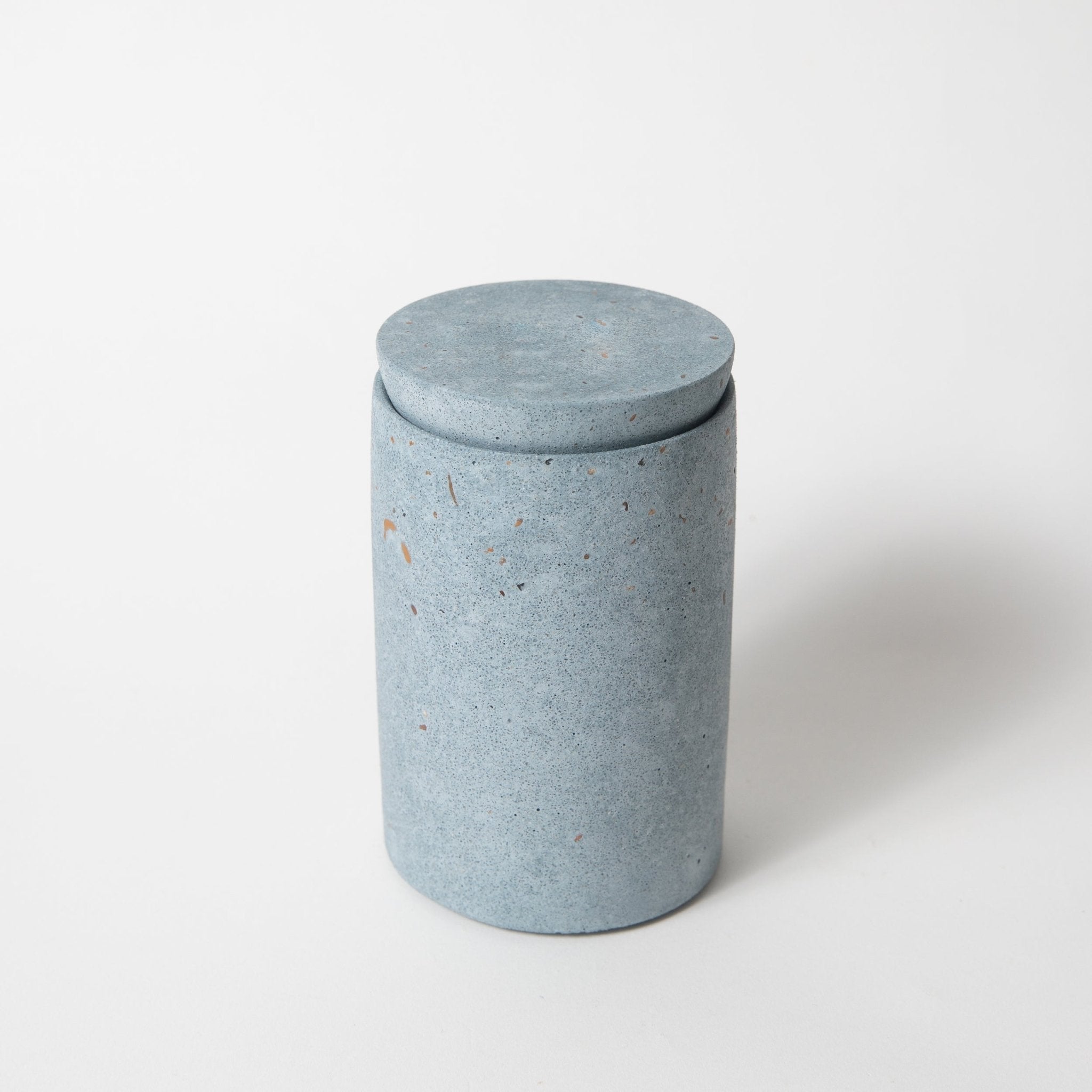 Cotton Swab Holder | Light Blue Terrazzo - pretti.cool