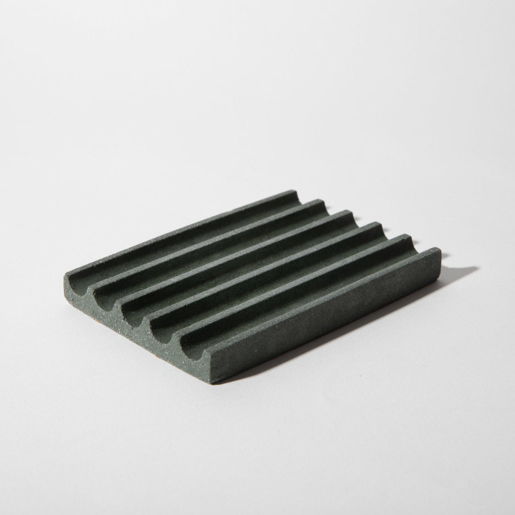 Dark Green Terrazzo Soap Dish | Modern Soap Stand
