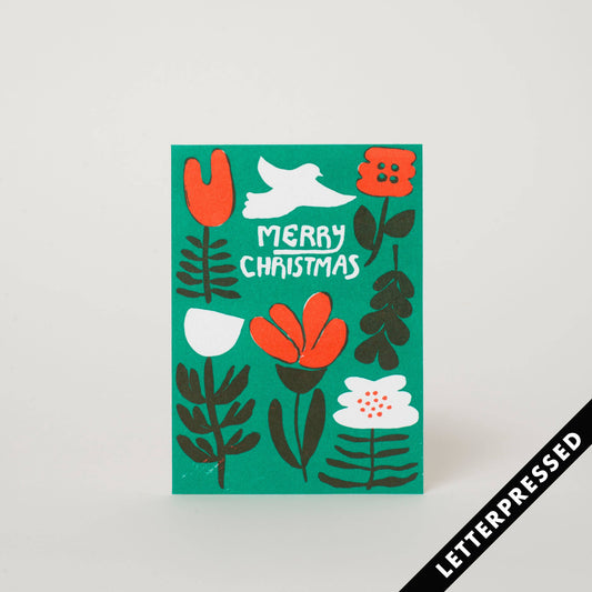 Merry Christmas Flower Card - Box Set