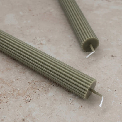 Sunday Edition's Roman Taper Candles in sage.