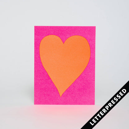 Heart Card, letterpressed by Egg Press Manufacturing.