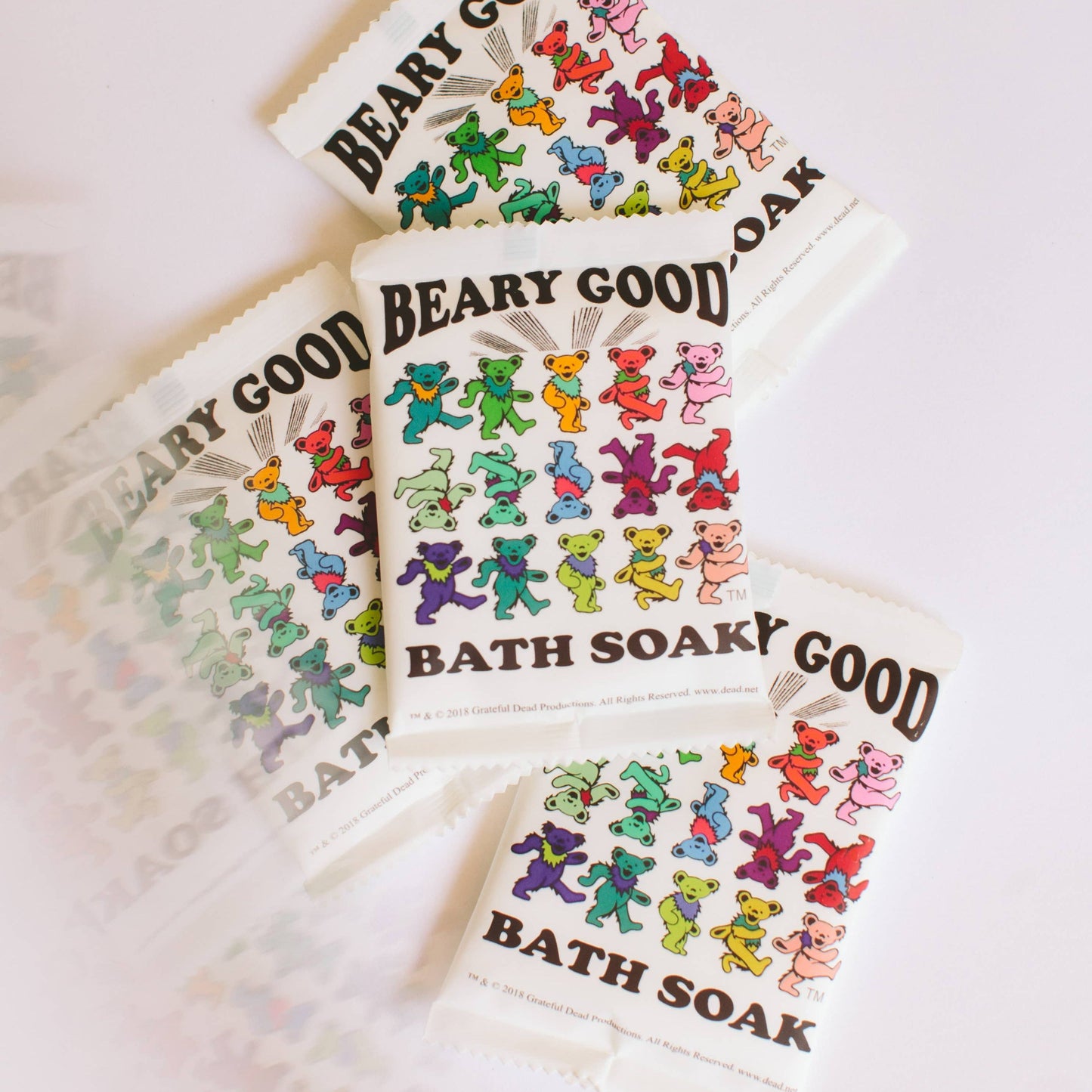 Beary Good Mineral Soak / Scrub in single-use packets.