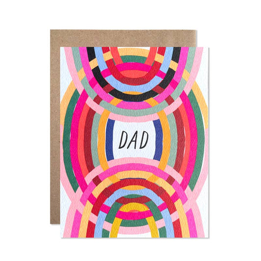 Hartland Cards'  Father / DAD Neon Circles Card.