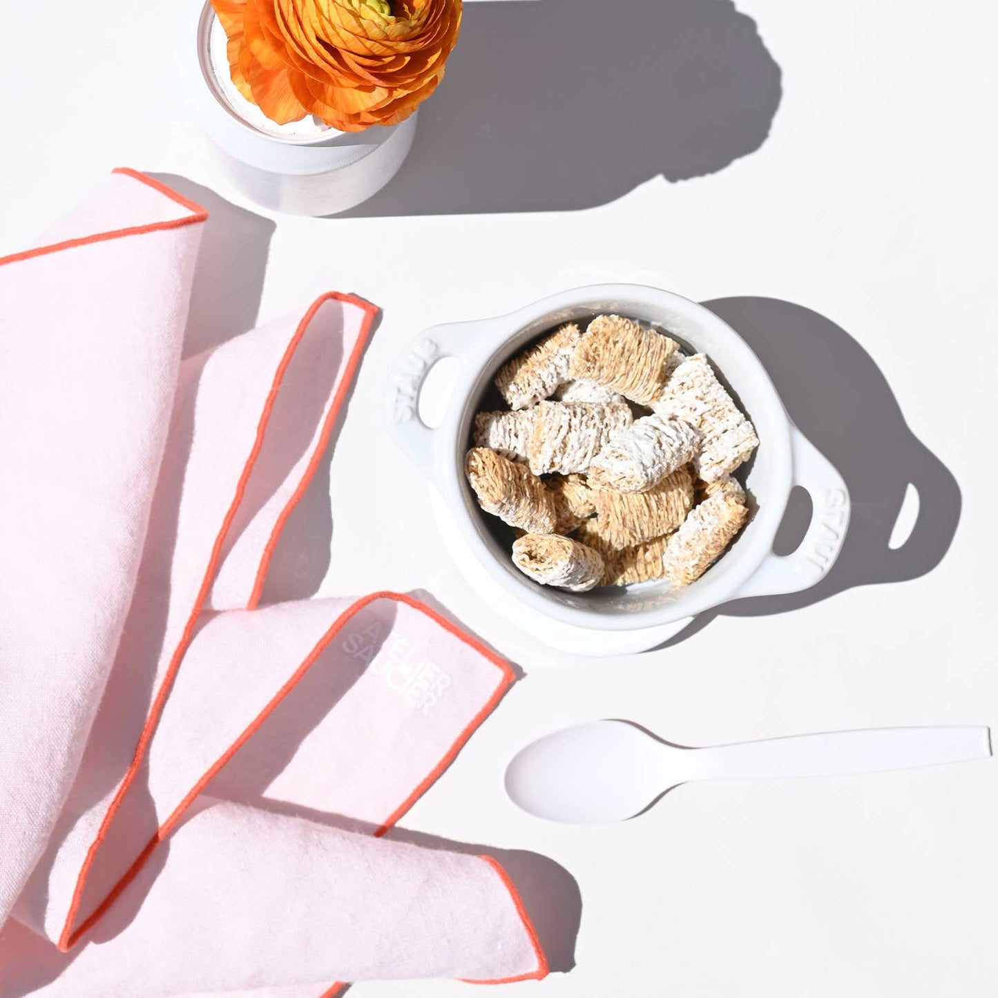 Atelier Saucier's Blush Linen Orange Napkin