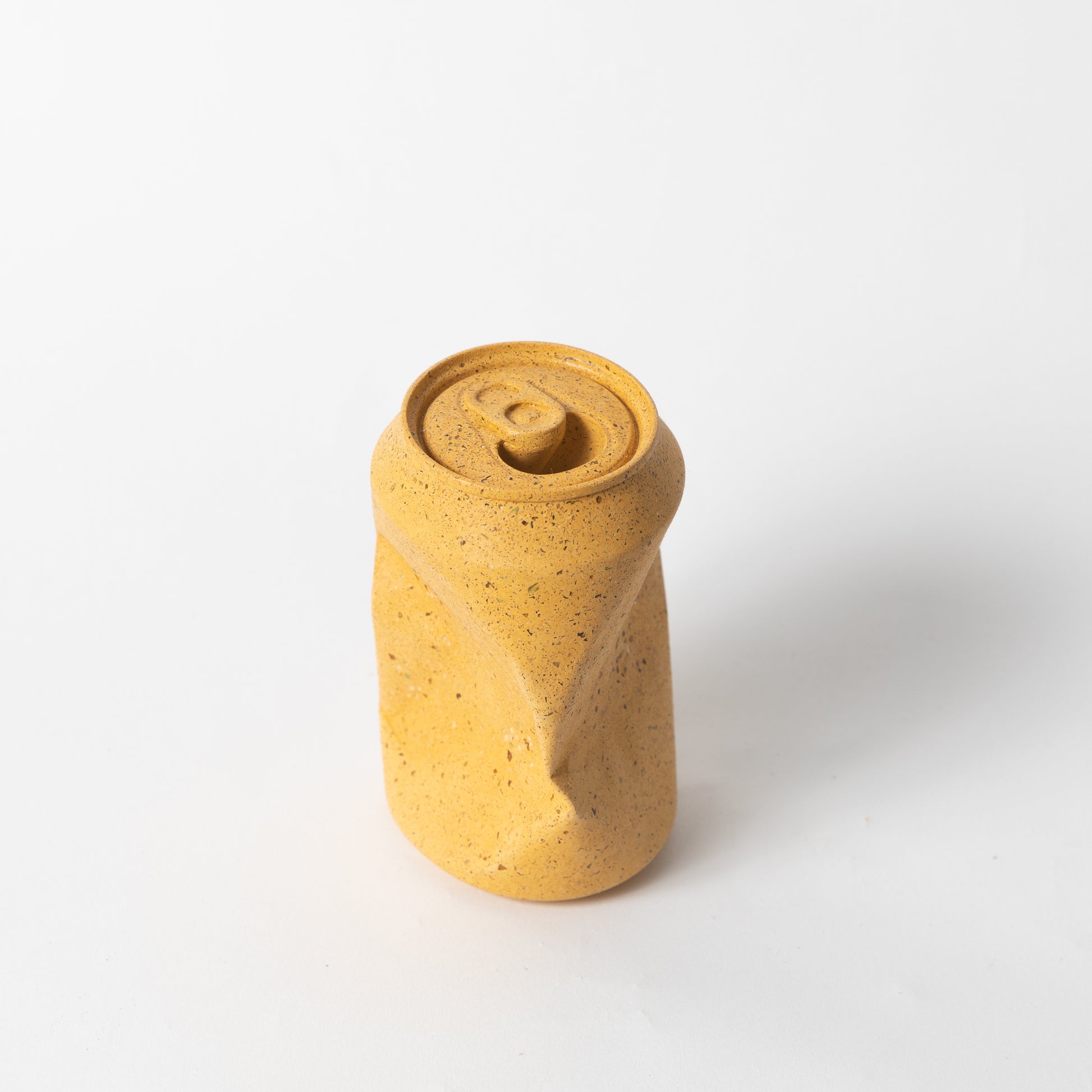 The marigold terrazzo soda can vase from our Garbage Collection.