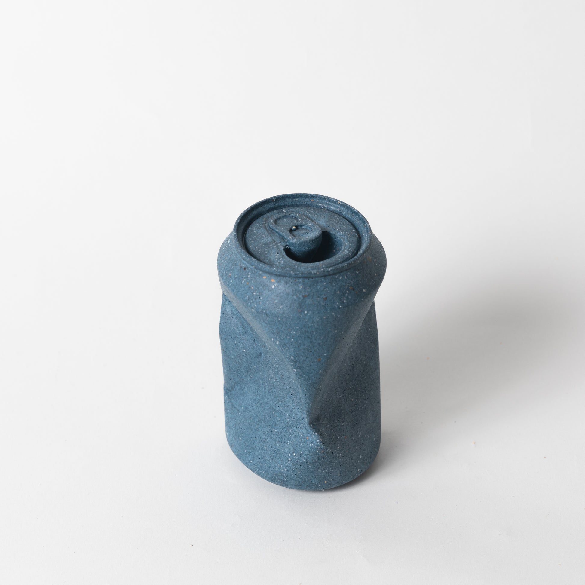 The cobalt terrazzo soda can vase from our Garbage Collection.
