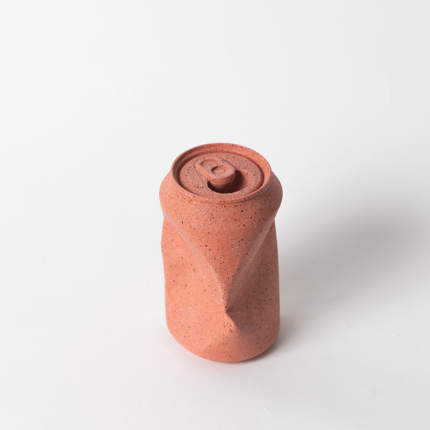 The coral terrazzo soda can vase from our Garbage Collection.
