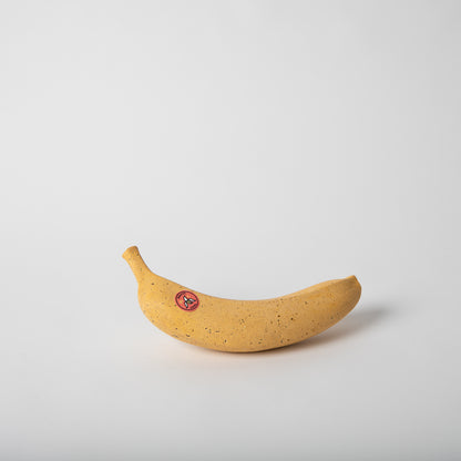 Concrete banana in perfect ripe color.